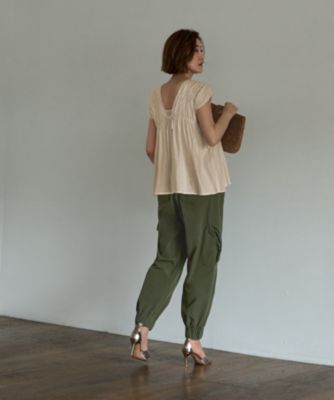 最前線の STYLE DELI(スタイルデリ)のバックリボンシャーリングブラウス シャツ/ブラウス(長袖/七分)