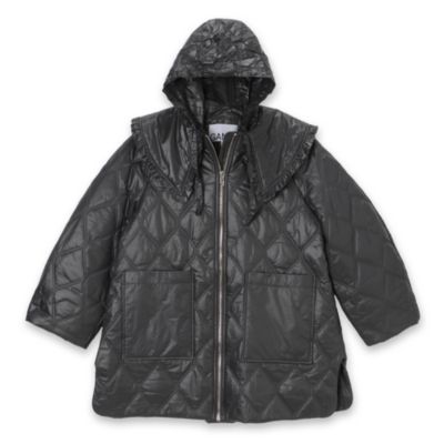 GANNI | Shiny Quilt Midi Jacket | Women | Lane Crawford