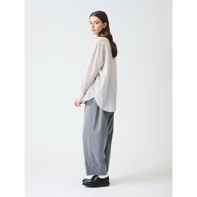 美品 23SS ミズイロインド 半袖シャツ シアー 三重襟 ブラウス 美品 23SS ミズイロインド 半袖シャツ シアー 三重襟 ブラウス