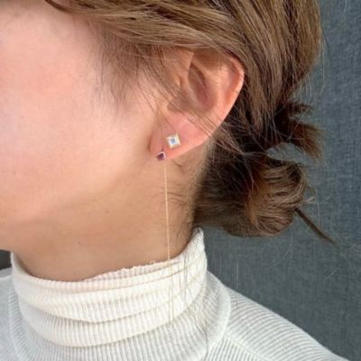 La Soeur(ラ・スール)のバースストーンピアス（K10） ※片耳販売通販