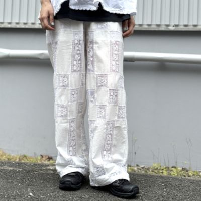 クリンクルクリンクルクリンクル3Dpeacock embroiderypants crinkle crinkle crinkle/クリンクル クリンクル クリンクル】3D