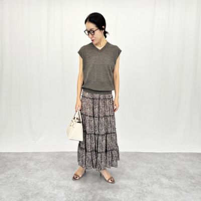 COUTURE D'ADAM(クチュール ド アダム)のTiered Skirt Dress Paisley