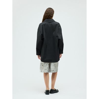 mizuiro ind(ミズイロインド)のダブルクロスワイドシャツブルゾン通販