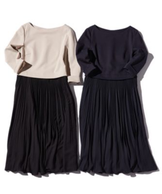 組曲 クミキョク の 洗える ジャージコンビプリーツ ワンピース通販 集英社happy Plus Store