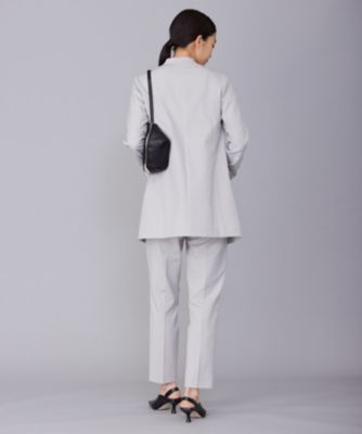 ICB アイシービー　洗える　スーツ ノーカラー　アイボリー　Lサイズ ICB(アイシービー)の【セットアップ対応・洗える】 LooseWeave