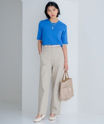 23区【Oggi4月号掲載/洗える】スラブツイルストレッチ ベイカー パンツ Oggi4月号掲載/洗える】スラブツイルストレッチ ベイカー パンツ