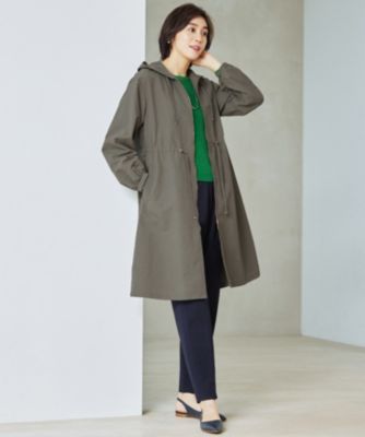 自由区フーデッドコート美品 自由区 【撥水加工・UVケア・洗える】ライトグログラン