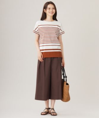 自由区(ジユウク)の【カタログ掲載・洗える】タックガウチョ パンツ