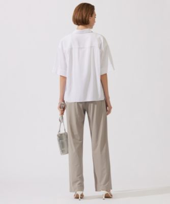 ICB(アイシービー)の【洗える】T/Rドライリネン クロップドシャツ通販