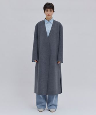 セオリー☆ストール付きロングコート8.6万グレージュ BEIGE，(ベイジ)の【Oggi 2月号掲載】GRASSE / ストール付き