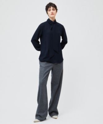 美品BEIGE,　24ss　洗える　STOW ボウタイブラウス　ピンク　L BEIGE，(ベイジ)の【WEB限定・洗える】STOW / ボウタイブラウス