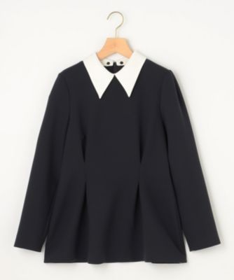 組曲(クミキョク)の【KUMIKYOKU NAVY】コンフォータブルドレープ 襟