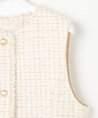 ANY SIS(エニィスィス)のファンシーツイードペプラム ジレ通販