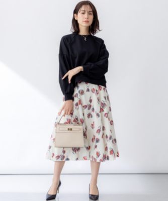 組曲　チューリッププリント フレアスカート 組曲(クミキョク)のチューリッププリント フレアスカート通販