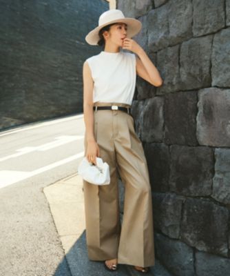 uncrave(アンクレイヴ)のチノギャバジン ワイドトラウザー通販