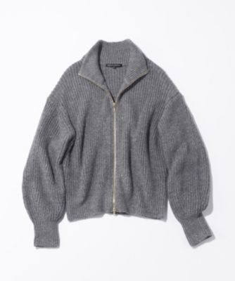 rough＆swell ニット　ブルゾン　ジャケット　ダブルジップ 23区 L(ニジュウサンク エル)の【洗える】スパンコールバルキー ダブル