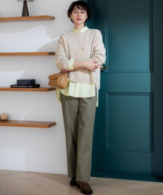 23区(ニジュウサンク)のコットンコードミックス クロップド ニット通販