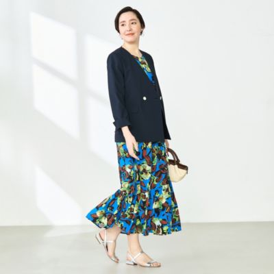 がっきー  NOLLEY'S ドライツイルノーカラーウォッシャブルジャケ セットアップ対応》ウォッシャブルツイルノーカラージャケット