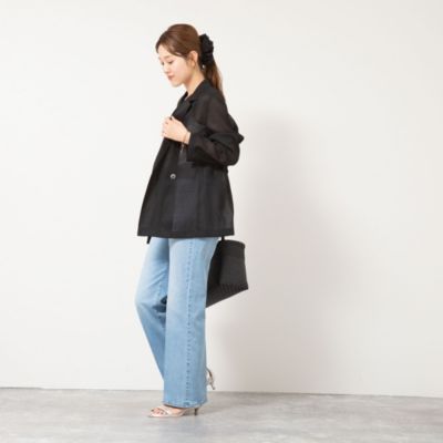 NOLLEY'S(ノーリーズ)のウォッシャブルリネン風シアージャケット