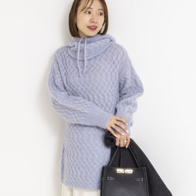 【NEW】ノーリーズソフィー（NOLLEY’S sophi）/【WALANCE/ワランス】wool mohair cable balaclava NOLLEY'S sophi(ノーリーズソフィー)の【WALANCE/ワランス】wool