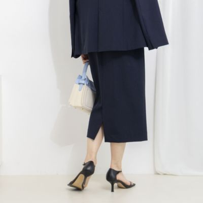 タイムセール！NOLLEY'S ストレッチ ミモレ丈 タイトスカート 38 セットアップ対応》ウォッシャブルストレッチレースタイトスカート（6