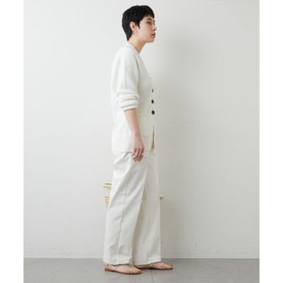 Whim Gazette camifine Vネックカーディガン　オフホワイト Whim Gazette(ウィム ガゼット)のcamifine Vネックカーディガン