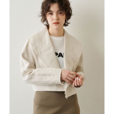 ウィムガゼット　リネン　ブルゾン　ジャンパー　ジャケット　羽織り ウィムガゼット リネン ブルゾン ジャンパー ジャケット 羽織り