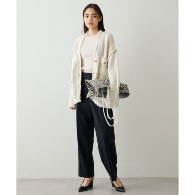 jelly　Whim gazette ニットtweedy Whim Gazette(ウィム ガゼット)のTWEEDYニットジャケット2通販