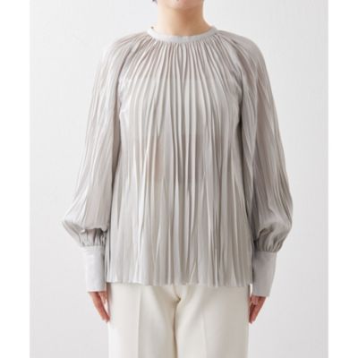 Whim Gazette(ウィム ガゼット)のコットンシルクテシボリブラウス通販