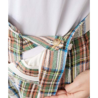 美品 2024SS Whim Gazette チェックリネンパンツ 麻 グリーン Whim Gazette(ウィム ガゼット)のチェックリネンパンツ通販