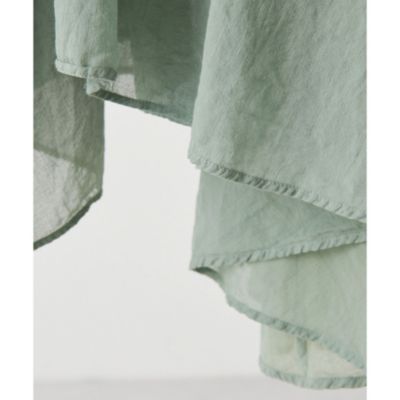 ★美品★Whim Gazette コットンシフォン草木染めワンピース Whim Gazette(ウィム ガゼット)のコットンシフォン草木染め
