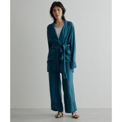 24SS 美品⭐ ウィムガゼット 長谷川京子さんコラボ ガウン 羽織 グリーン