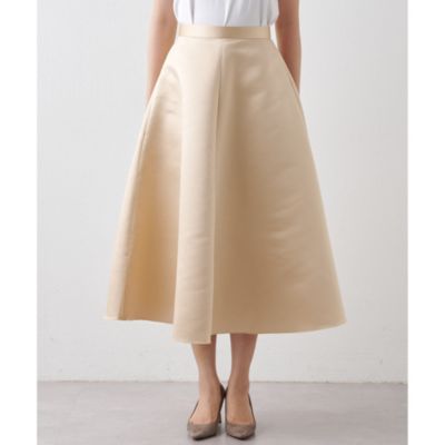 値下げ！【新品未使用】ウィムガゼット ベージュ フレアスカート ハイウエスト 2025年最新】ウィムガゼット Whim Gazette スカートの人気