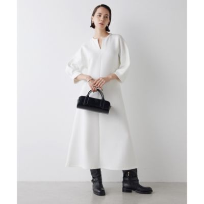 新着 Whim Gazette(ウィム ガゼット)のダンボールキーネック ワンピース