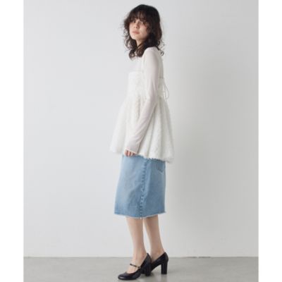 Whim Gazette ウィム ガゼット カットジャガードキャミブラウス Whim Gazette(ウィム ガゼット)のカットジャガードキャミブラウス通販