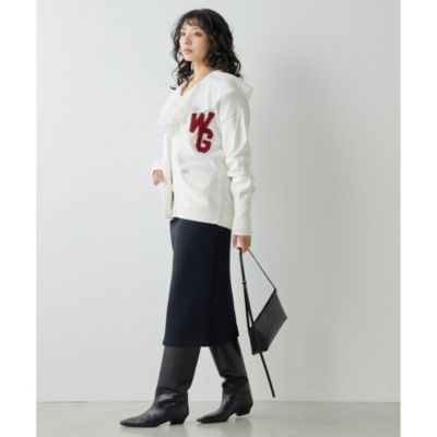 Whim Gazette(ウィム ガゼット)のワッペンニットカーディガン