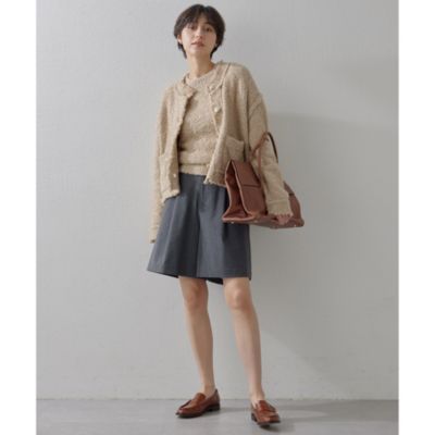 THE PAUSE Whim Gazette 　ワイドパンツ　麻混　38M THE PAUSE】リネンタックワイドパンツ | Whim Gazette(ウィム