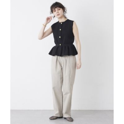 最終価格】【現行】予約完売 新品タグ付ザポーズ ペプラムノースリーブプルオーバー Whim Gazette(ウィム ガゼット)の【THE PAUSE】ペプラム