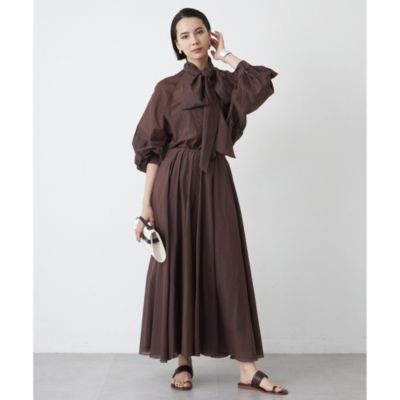 Whim Gazette(ウィム ガゼット)のシルクローンボウタイブラウス