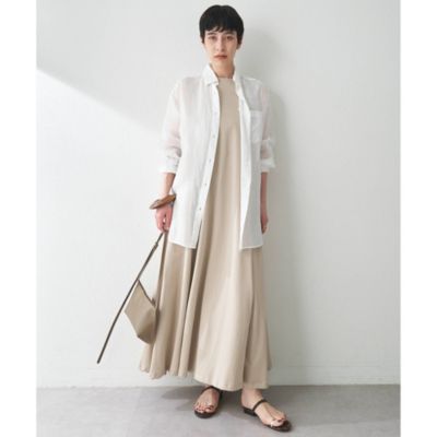 ウィムガゼット　ノースリーブフレアワンピース Whim Gazetteウィムガゼット完売DENIMノースリーブフレア