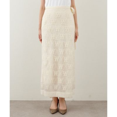 Whim Gazette ウィムガゼット ジャガードラップスカート ブラック Whim Gazette｜ジャガードラップスカート | Rakuten Fashion(楽天