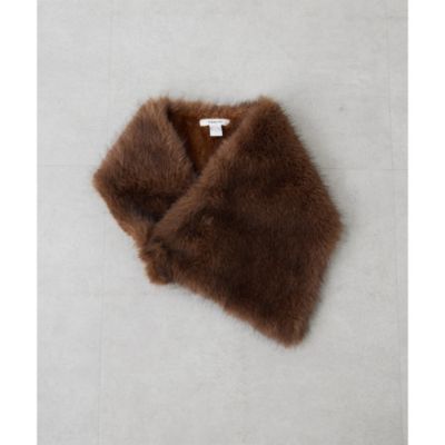【新品】whim gazette THROWブラウン フェイクファーショール Whim Gazette(ウィム ガゼット)の【THROW】Eco Fur Shawl通販 | 集英社