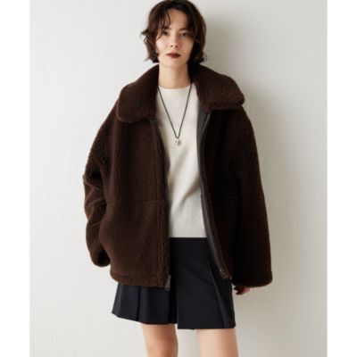 Whim Gazette(ウィム ガゼット)の【GEMINI】ムートンブルゾンコート