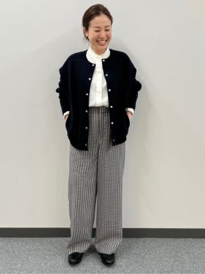 【新品タグ付き】22AW ヒューマンウーマン　ウールポリエステルチェックパンツS human woman(ヒューマン ウーマン)の◇ウールポリエステル