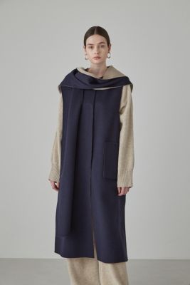 ADORE(アドーア)のカシミヤ混 2TONE リバーフードストール通販