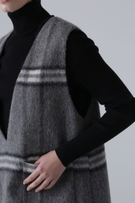 ADORE(アドーア)のアルパカシャギーチェックワンピース通販