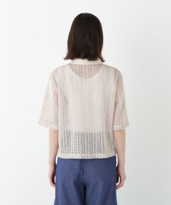 human woman(ヒューマン ウーマン)の◇クロッシェレース半袖シャツ通販