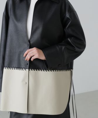 ADORE(アドーア)の◇レースアップフェイクレザージャケット通販