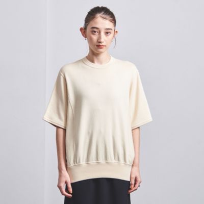 UNITED ARROWS コットン/カシミヤ ハーフスリーブ ニット