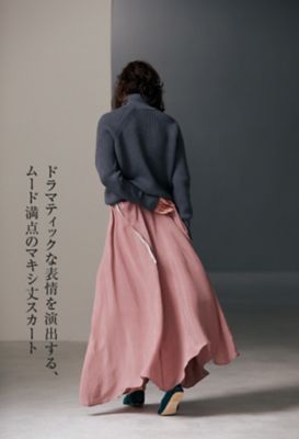 AK＋1 エーケーワン Marisol別注リネンマキシスカート Marisol別注「AK＋1・リネンジャケット＆2WAYリネンスカート」を